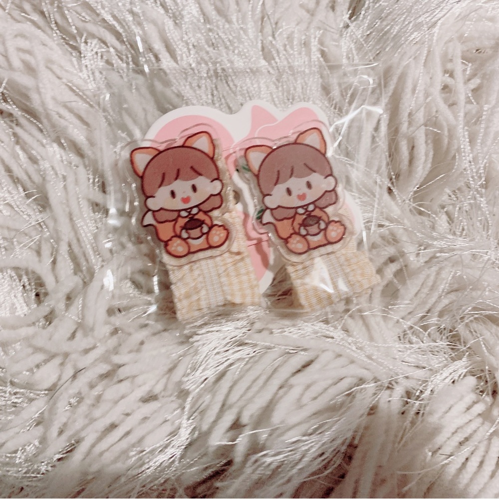 Cute fox hair clips